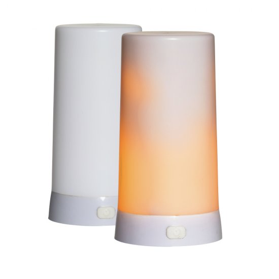 LED ljus Diner - uppladdningsbara flammande blockljus