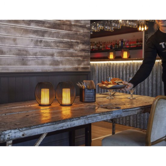 LED ljus Diner - uppladdningsbara flammande blockljus - miljöbild