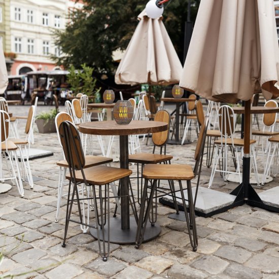 LED ljus Diner - uppladdningsbara flammande blockljus - miljöbild 2