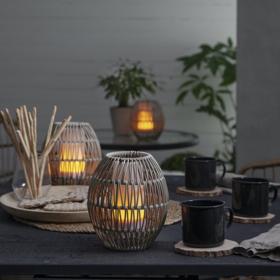 LED ljus Diner - uppladdningsbara flammande blockljus - miljöbild 8