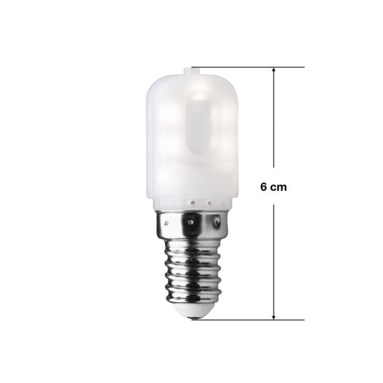 LED T22 päronlampa E14 2W 4000K mått C941430141