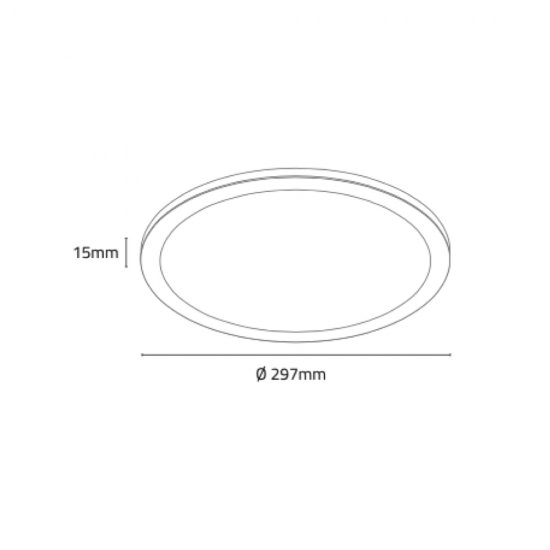 LED Plafond Opto 29 - mått