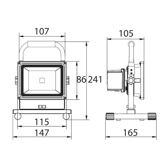 ed väska - batteridriven - mått | SPOTiLED.SE