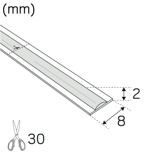 LEDstrip 24V Line IP20 4000K mått