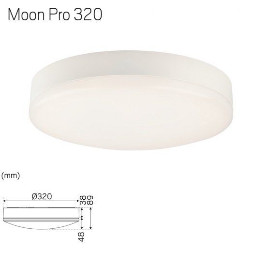 LED Takplafond Moon Pro 320 13W Dimbar IP44