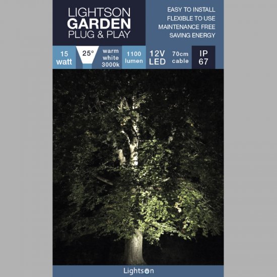 Castor markspotlight med 15W LED - förpackning 1