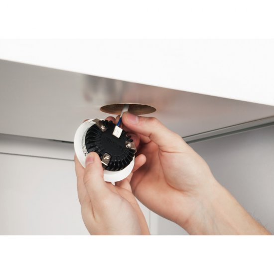 Minidownlight i Borstat stål 3,5W enkel installation med snabbanslutningar Hidealite 1202