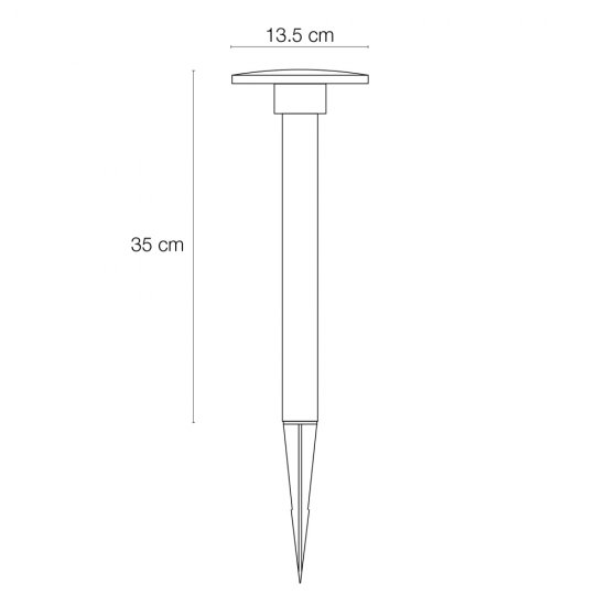 Orbit pollare med 6W LED - Mått