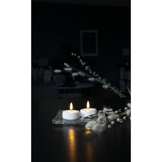 12st Stora värmeljus Flamme, realistiska LED-ljus med timer med batterier