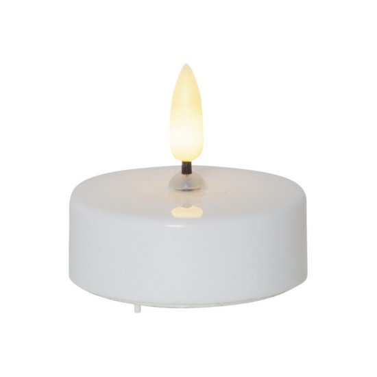 12st Stora värmeljus Flamme, realistiska LED-ljus med timer med batterier