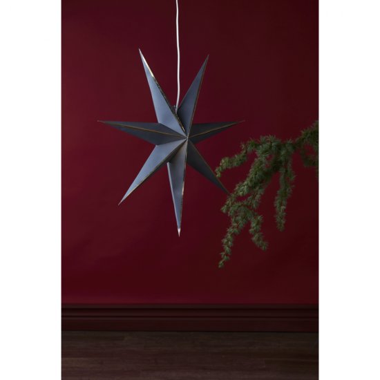 Lysa 60cm blå med guldrand - miljöbild