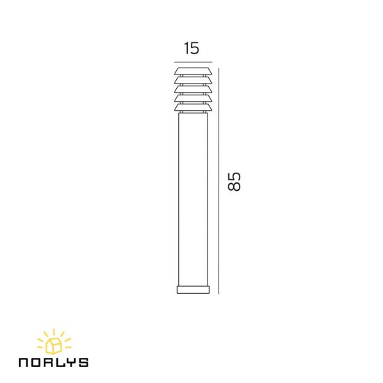 Pollare - Alta 293 med 8,5W E27 LED - 49cm hög - Välj färg