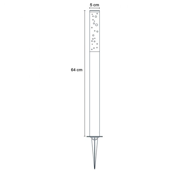 Pollux pollare med 2W LED - mått