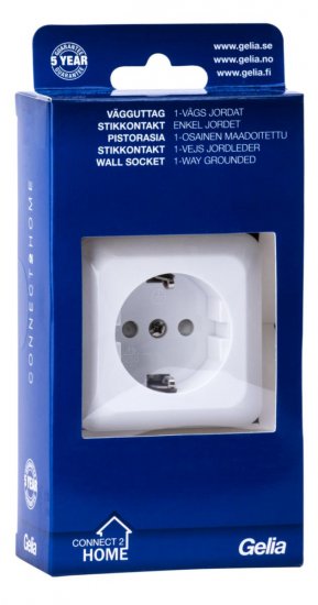 Vägguttag utanpåliggande