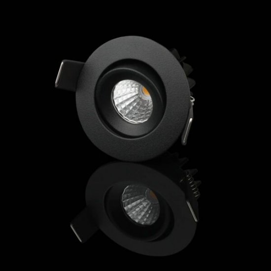Minidownlight Tilt 4,2W 3000K Svart, Q-16BD.