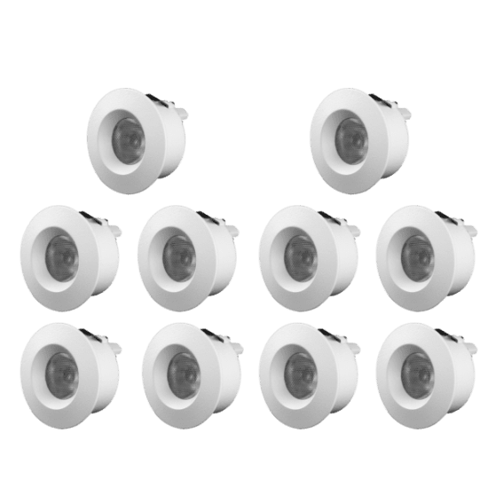Minidownlight 1,2W 2700K 10-pack