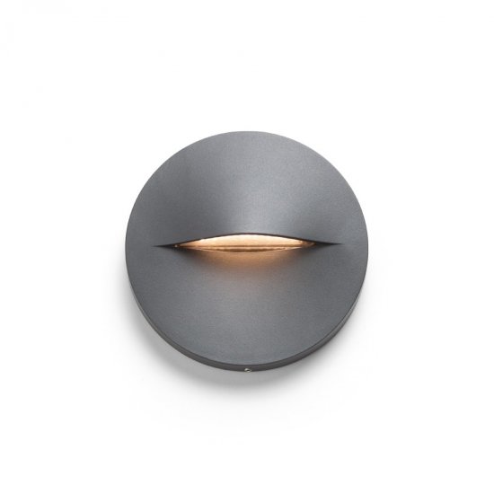 Vägglampa BOBO R vägg antrasitgrå IP65 - supertunn