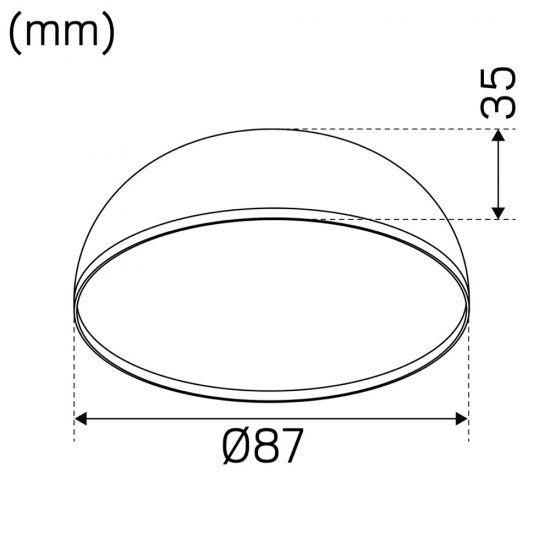 Reflektor till Hidealite Globe G2 spotlights - måttskiss