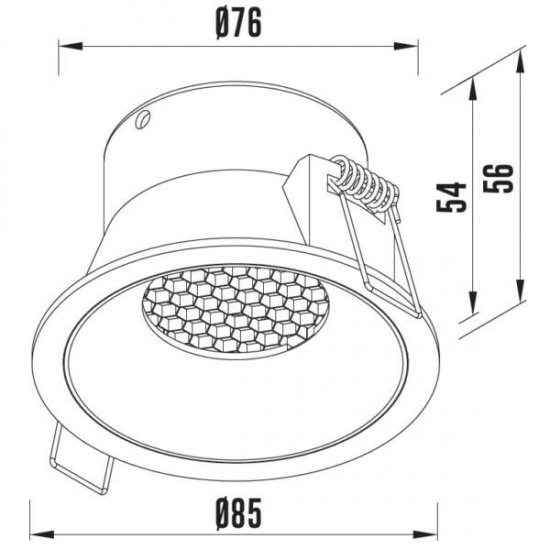 Minidownlight Tilt 4,2W 3000K Svart DR-273035B