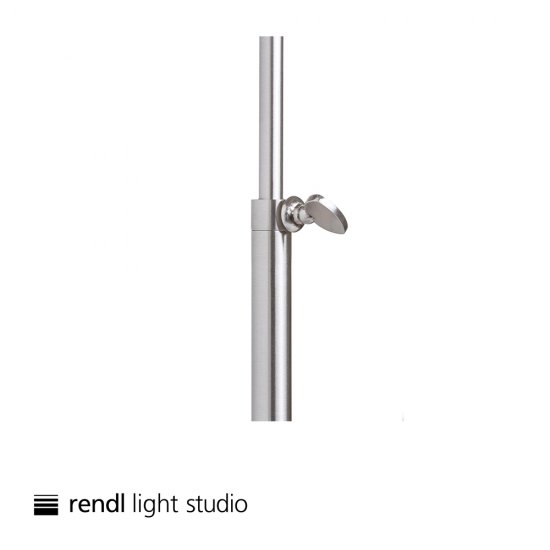 Edika Bordslampa i matt nickel med en brun rund tygskärm