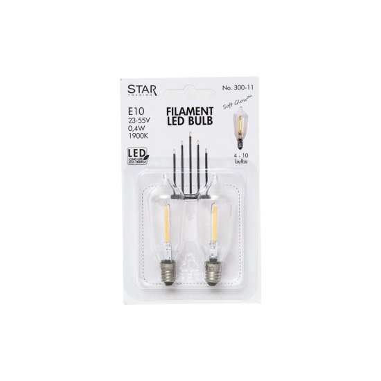 2-pack reservlampor universal LED 0,4W E10 - 23-55V