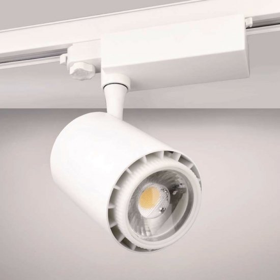 Rex II armatur för 3-fas skenmontage 35W - Vit - Dimbar - miljöbild