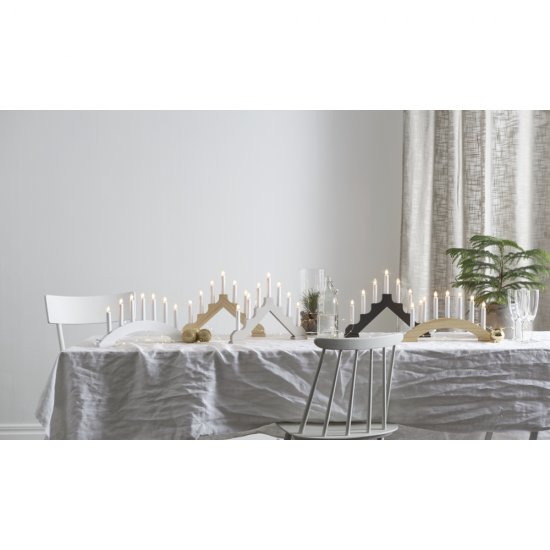 Ada klassisk sjuarmad träljusstake 30cm hög - miljöbild 2