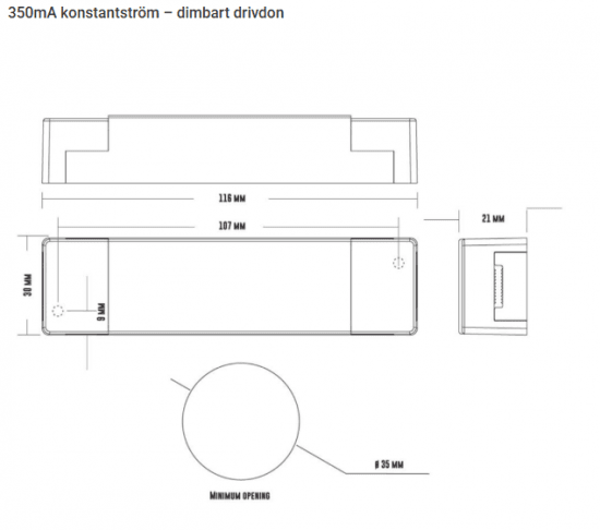 Drivdon ställbart 200-350mA 4-10W