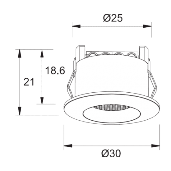Minidownlight 1,2W 2700K 10-pack