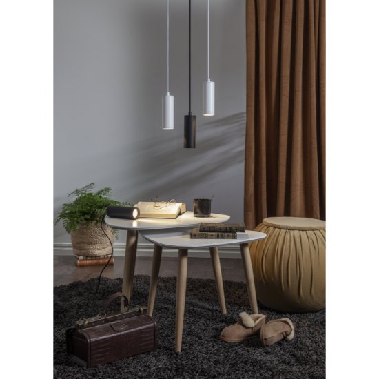 Hide med vit kabel och lamphållare GU10-sockel