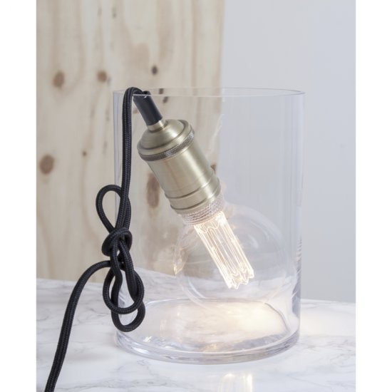 Textilkabel classical med oxid E27-sockel