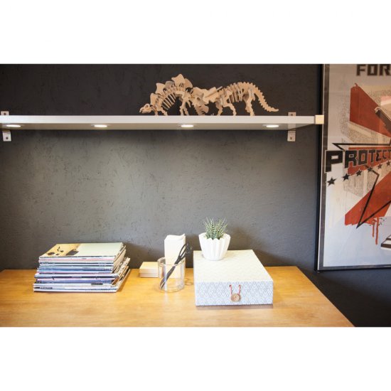 Minidownlight 12Vdc Slim LED 3000K Vit/Silver