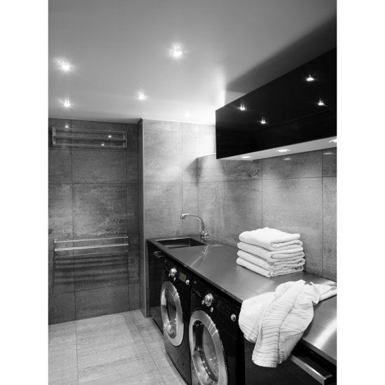 Minidownlight 12Vdc Slim LED 3000K Vit/Silver