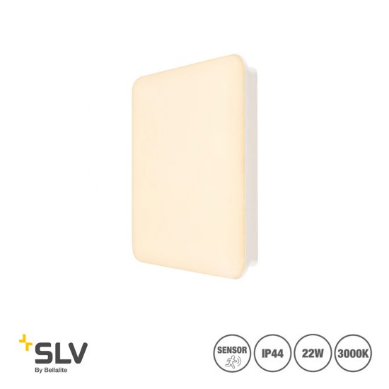 SLV Sima fyrkantig med rörelsesensor 22W IP44