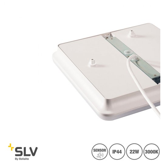 SLV Sima fyrkantig med rörelsesensor 22W IP44