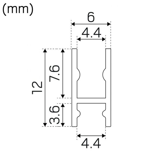 Aluminiumprofil Micro U 1m