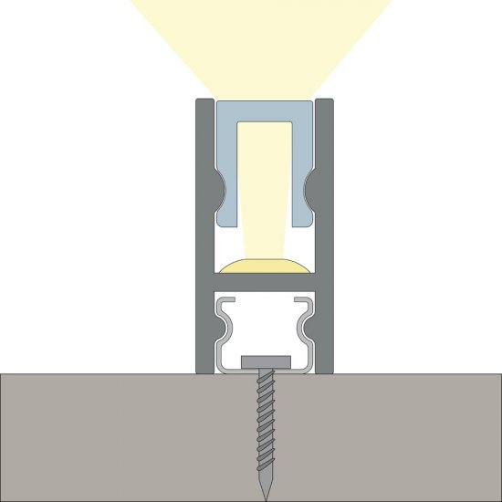Aluminiumprofil Micro U 1m