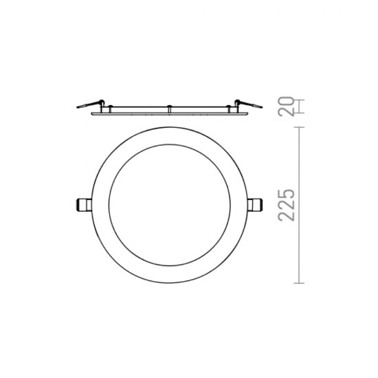 Socorro R 225 - infälld takarmatur