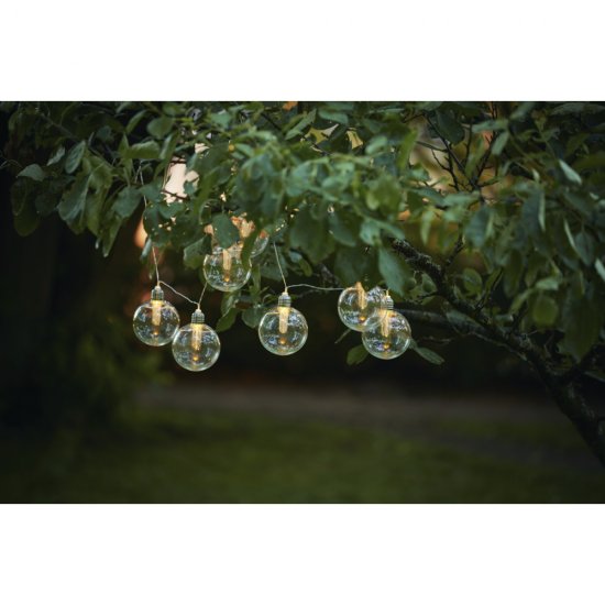 Solcells-ljusslinga Chania - 8st lampor - miljöbild 2