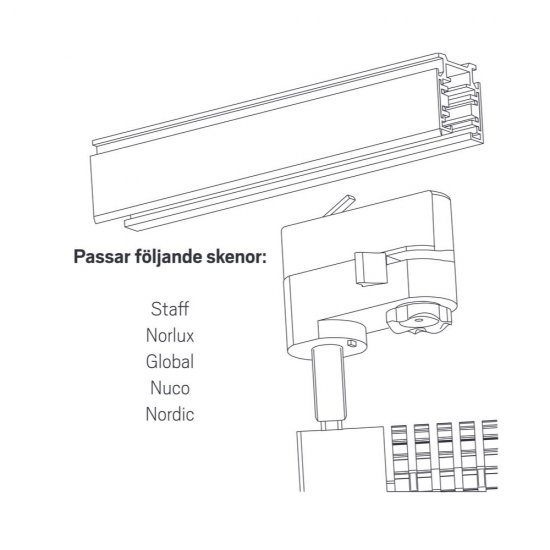 Comfort Track Mini Svart 15W