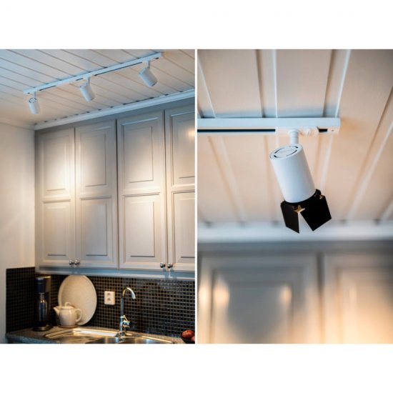 Focus Track micro belysningsskena 1m med 3st 10W - Komplett paket