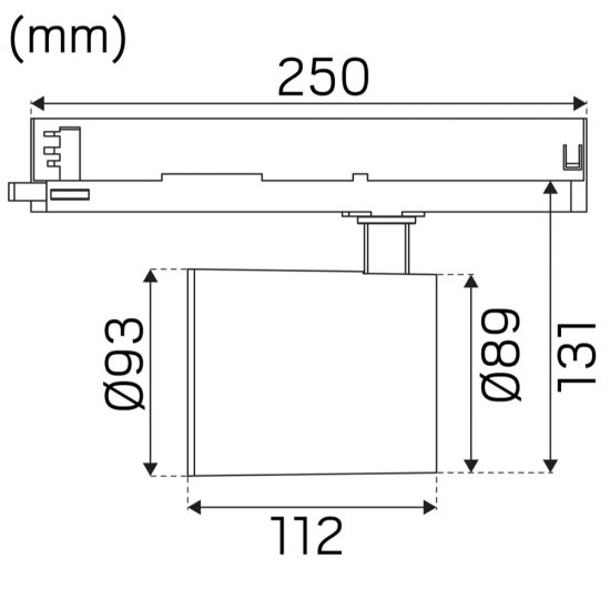 Optic Track L Svart 31W
