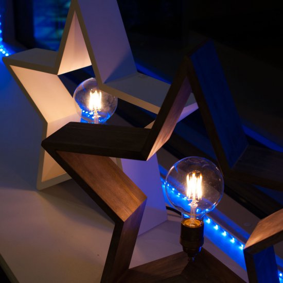 Lysekil trästrjärna för bord i vitt miljöbild