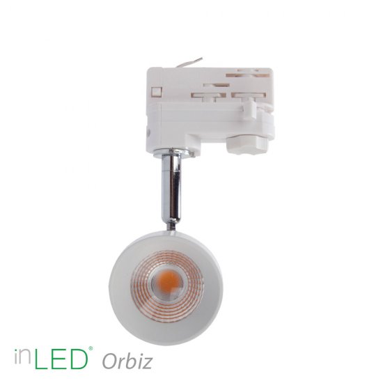 Vit spotlight för skena inLED Orbiz dimbar 10W