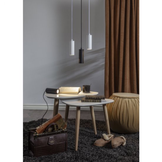 Textilkabel Hide med svart GU10-sockel - miljöbild 3