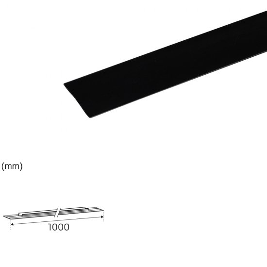 Täcklock LiteTrac 1-fas 1m Svart