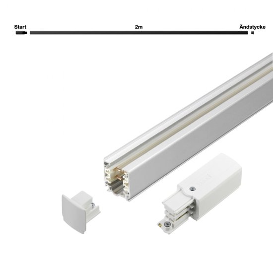 Tracklight Piston TL - Skena - vit