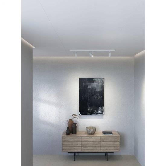 Tyson GU10 spotlight till Global 1-fas skena, vit miljöbild