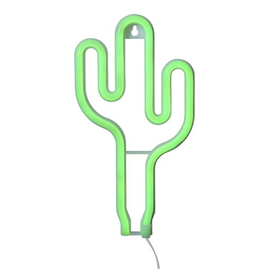 Väggdekoration Neonlight Kaktus - batteridriven