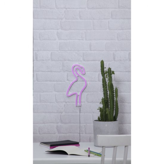 Väggdekoration Neonlight Flamingo - miljöbild 1